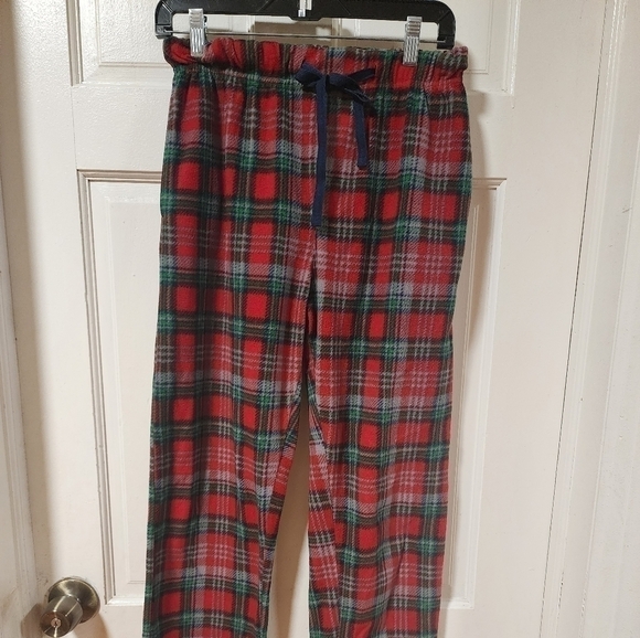 𝅺Red Plaid Christmas Pajama Pants Fleece Lounge Sleepwear - Picture 10 of 10